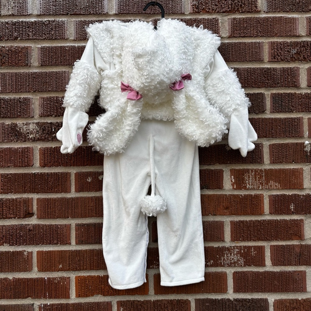 Halloweencostumes.com Pink Lamb Sheep Costume With Hood Baby Infant Size 12-18